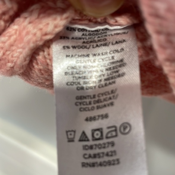 Lift pink sweater abstract pointelle size medium - Picture 3 of 5